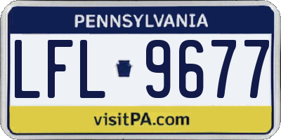 PA license plate LFL9677