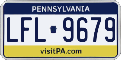 PA license plate LFL9679