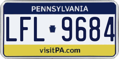 PA license plate LFL9684