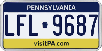 PA license plate LFL9687