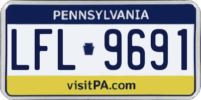 PA license plate LFL9691