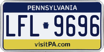 PA license plate LFL9696