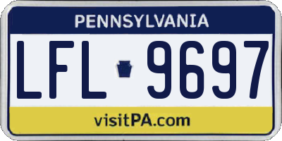 PA license plate LFL9697