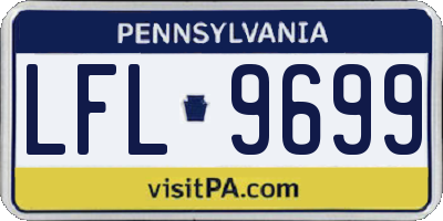 PA license plate LFL9699