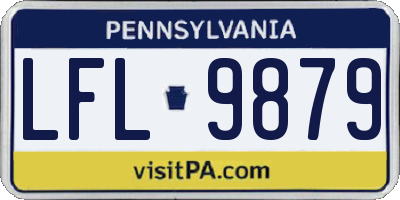 PA license plate LFL9879