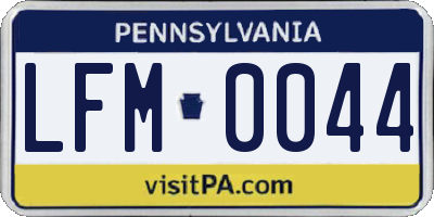 PA license plate LFM0044