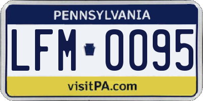 PA license plate LFM0095