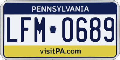 PA license plate LFM0689