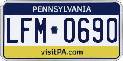 PA license plate LFM0690