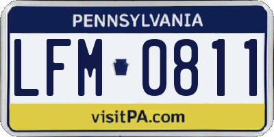 PA license plate LFM0811