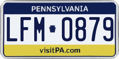 PA license plate LFM0879