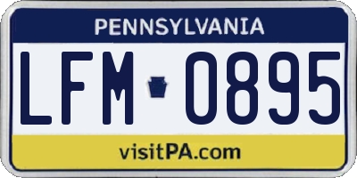 PA license plate LFM0895