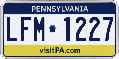 PA license plate LFM1227