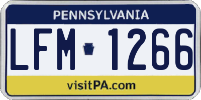 PA license plate LFM1266
