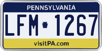 PA license plate LFM1267