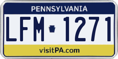 PA license plate LFM1271