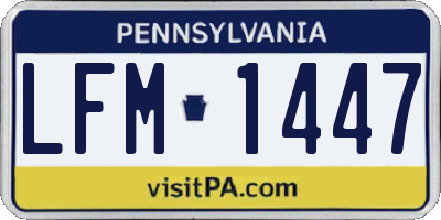 PA license plate LFM1447