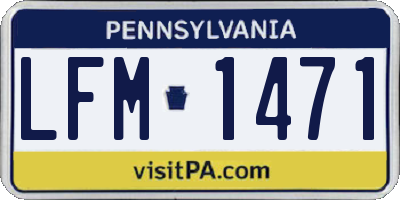 PA license plate LFM1471