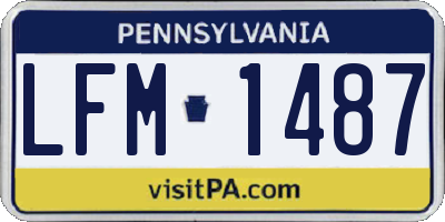 PA license plate LFM1487