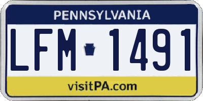 PA license plate LFM1491