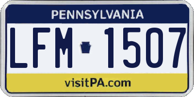 PA license plate LFM1507