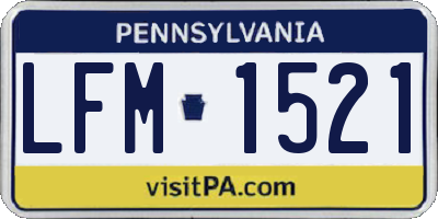 PA license plate LFM1521