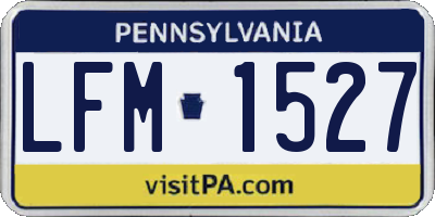 PA license plate LFM1527
