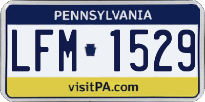 PA license plate LFM1529