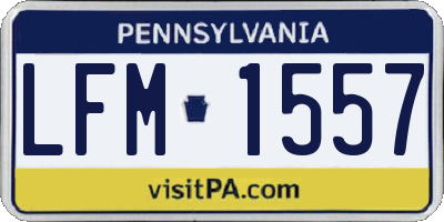 PA license plate LFM1557