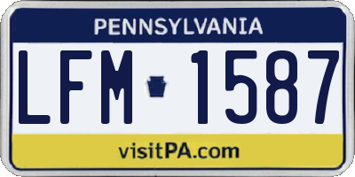 PA license plate LFM1587