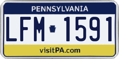 PA license plate LFM1591