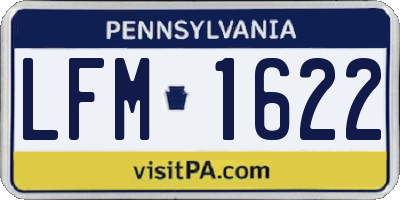 PA license plate LFM1622