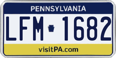 PA license plate LFM1682