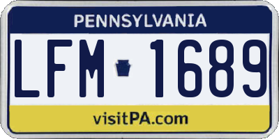 PA license plate LFM1689