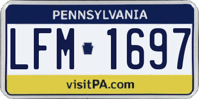 PA license plate LFM1697