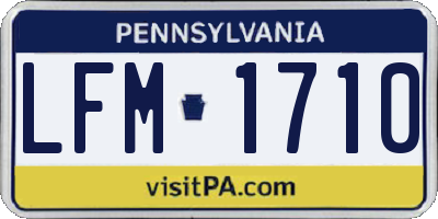 PA license plate LFM1710