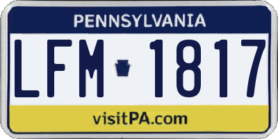 PA license plate LFM1817
