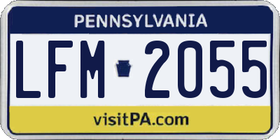 PA license plate LFM2055