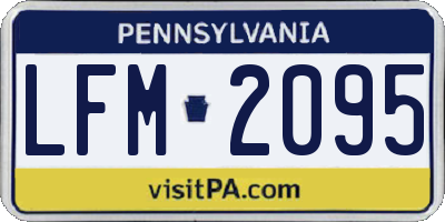 PA license plate LFM2095