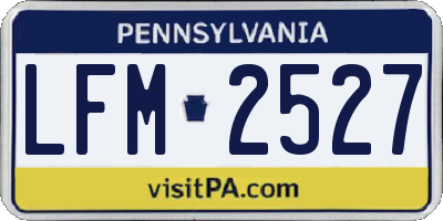 PA license plate LFM2527