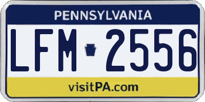 PA license plate LFM2556