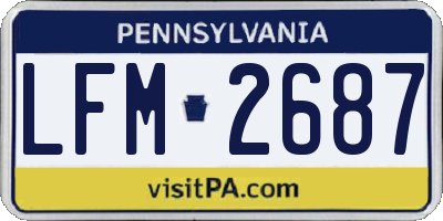 PA license plate LFM2687