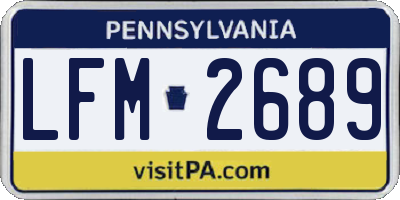 PA license plate LFM2689