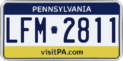 PA license plate LFM2811