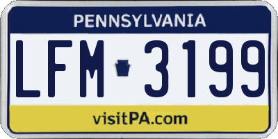 PA license plate LFM3199