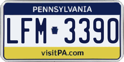 PA license plate LFM3390