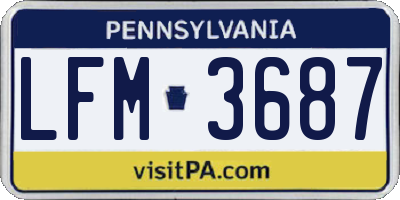 PA license plate LFM3687