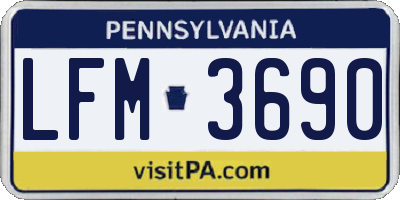 PA license plate LFM3690
