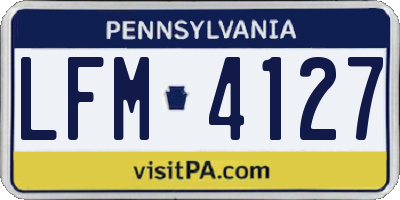 PA license plate LFM4127