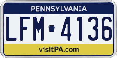PA license plate LFM4136